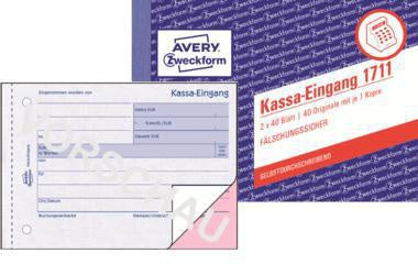 Einnahmebeleg Avery Zweckform DIN A6 quer 2 x 40 Bl Avery Zweckform DIN A6 quer 2 x 40 Bl AVERY ZWECKFORM