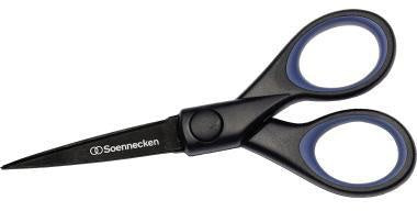 Universalschere Soennecken Non-Stick 127mm Rechtshänder Stahl schwarz/blau SOENNECKEN