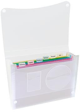 Fächertasche DIN A4 blanko Polypropylen transluzent 7 Fächer NEUTRALWARE