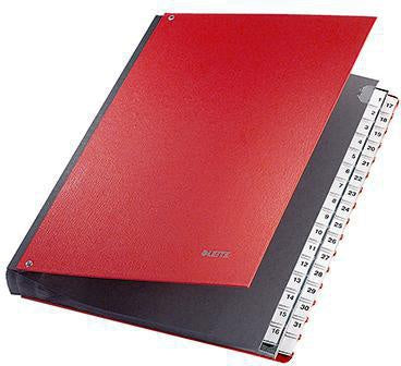 Pultordner Leitz DIN A4 1-31 Polypropylen rot 32 Fächer LEITZ