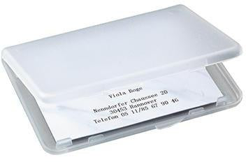 Visitenkartenetui SIGEL 10 x 7 x 1 cm (B x H x T) 15 Karten Kunststoff transparent SIGEL