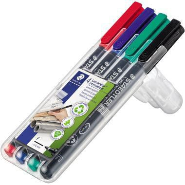 Folienstift STAEDTLER® Lumocolor® permanent 318 06mm farbig sortiert nicht dokumentenecht 4 St/Pack STAEDTLER