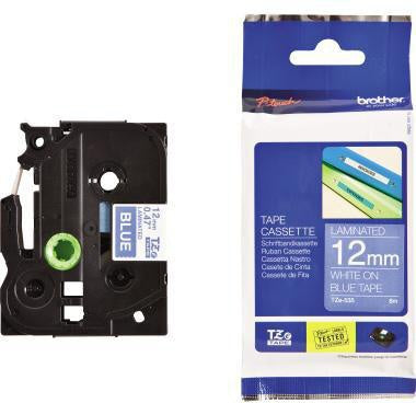 Schriftbandkassette Brother P-touch TZe-535 12 mm x 8 m (B x L) blau weiß BROTHER