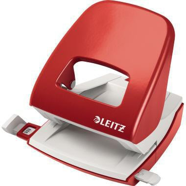 Locher Leitz NeXXt 5008 8cm 30 Bl (80 g/m²) mit Anschlagschiene rot LEITZ