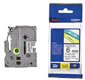 Schriftbandkassette Brother P-touch TZe-211 6 mm x 8 m (B x L) weiß schwarz BROTHER