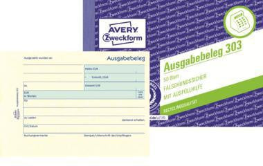 Ausgabebeleg Avery Zweckform DIN A6 quer nicht selbstdurchschreibend 50 Bl AVERY ZWECKFORM