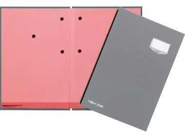 Unterschriftenmappe PAGNA de Luxe DIN A4 Kunststoff grau rosa 20 Fächer PAGNA