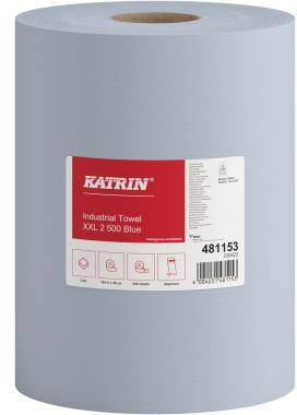 Wischtuch Katrin XXL 2 38 cm x 180 m (B x L) Tissue blau 2 Rl/Pack KATRIN