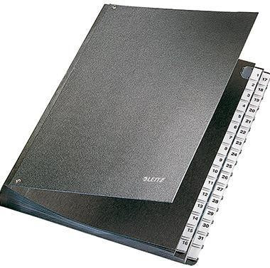 Pultordner Leitz DIN A4 1-31 Hartpappe schwarz 32 Fächer LEITZ