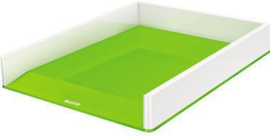 Briefablage Leitz WOW Duo Colour DIN A4 DIN C4 Folio Letter Polystyrol Farbe: grün/weiß LEITZ