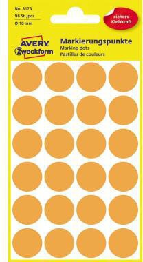 Markierungspunkt Avery Zweckform 18mm Papier leuchtorange 96 Etik/Pack AVERY ZWECKFORM