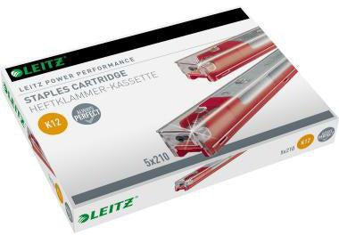 Heftklammerkassette Leitz K12 Leitz Blockheftgerät 5551 5550 26/12 80 Bl (80 g/m²) rot 5 x 210 St/Pack LEITZ