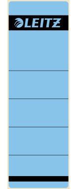 Ordnerrückenetikett Leitz breit/kurz 615 x 192 mm (B x H) selbstklebend ohne Griffloch blau 10 Etik/Pack LEITZ