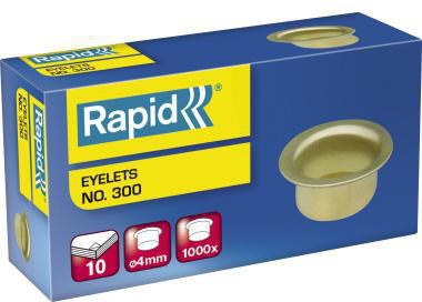 Ösen Rapid No 300 Durchmesser: 4mm Länge: 3mm Messing 1000 St/Pack RAPID