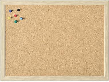 Pinnwand magnetoplan® 60 x 40 cm (B x H) Maße der Oberfläche: 563 x 363 cm (B x H) inkl Pinnnadeln 2 x Ösenschraube Kork