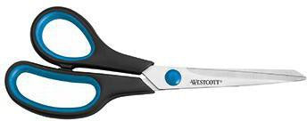 Universalschere Westcott Easy Grip 201mm Linkshänder Stahl schwarz/blau WESTCOTT