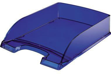 Briefablage Leitz Transparent Plus DIN A4 Polystyrol Farbe: dunkelblau transparent LEITZ