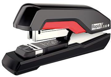 Heftgerät Rapid Supreme S50 24/8+ 26/8+ Flachheftung 2-50 Bl (80 g/m²) Kunststoff/Metall schwarz/rot RAPID