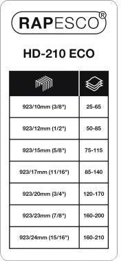 Blockheftgerät RAPESCO ECO HD-210 923/10-24 fest 210 Bl (80 g/m²) Metall/ABS Kunststoff weiß RAPESCO – Ansicht 5