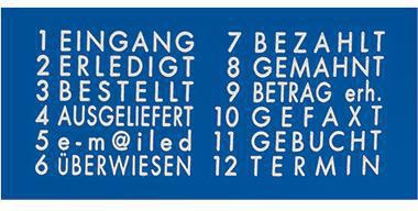 Datumstempel COLOP® mini-dater S120/WD 47 x 4 mm (B x H) EINGANG ERLEDIGT BESTELLT AUSGELIEFERT e-m@iled ÜBERWIESEN BEZAHLT