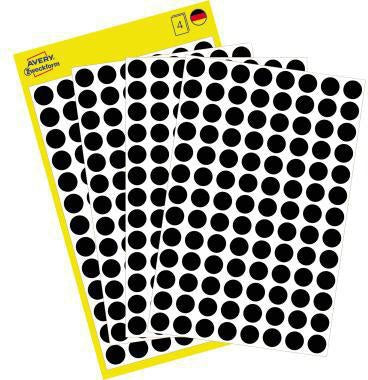 Markierungspunkt Avery Zweckform 8mm Papier schwarz 416 Etik/Pack AVERY ZWECKFORM