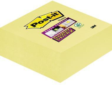 Haftnotizwürfel Post-it® Super Sticky 76 x 45 x 76 mm (B x H x T) gelb 270 Bl POST-IT