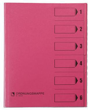 Ordnungsmappe Bene DIN A4 250g/m² Farbe: rosa 6 Fächer Bene DIN A4 250g/m² Farbe: rosa 6 Fächer BENE