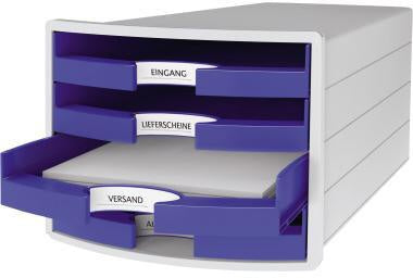 Schubladenbox HAN IMPULS 4 Schubladen DIN A4 DIN C4 Polystyrol Gehäusefarbe: lichtgrau Farbe der Schublade: b – Ansicht 4