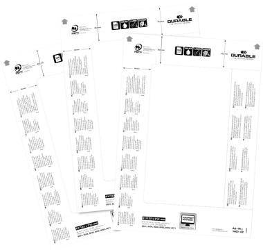 Einsteckschild DURABLE BADGEMAKER® 61 x 210 mm (B x H) 150g/m² Karton weiß 20 St/Pack DURABLE