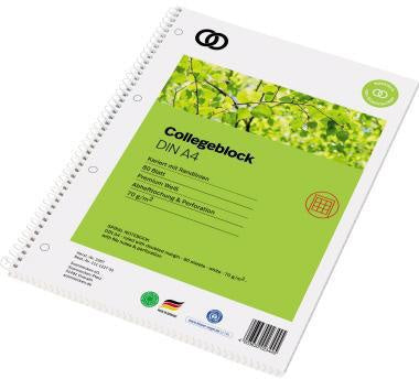 Collegeblock Soennecken oeco Recycling DIN A4 kariert 70g/m² 100 % Recyclingpapier grün 80 Bl SOENNECKEN