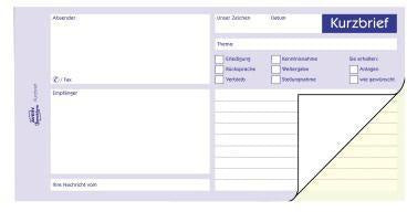 Kurzbrief Avery Zweckform 1/3 DIN A4 selbstdurchschreibend 1 Durchschlag 2 x 40 Bl AVERY ZWECKFORM