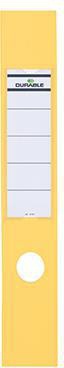 Ordnerrückenetikett DURABLE ORDOFIX® breit/lang 60 x 390 mm (B x H) selbstklebend mit Griffloch gelb 10 Etik/Pack DURABLE