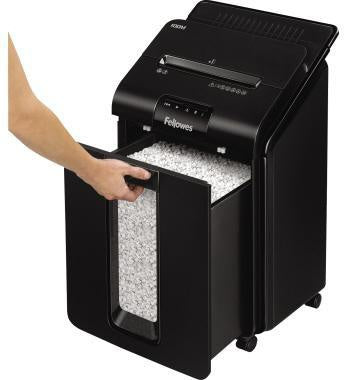 Aktenvernichter Fellowes® AutoMaxT 100M Autofeed P-4 Papier Heftklammern Büroklammern Kreditkarten – Ansicht 3