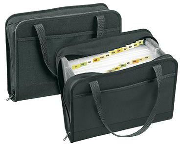 Fächertasche Veloflex Office DIN A4 blanko Textil schwarz 24 Fächer VELOFLEX