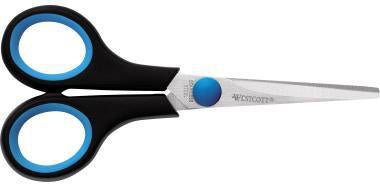Universalschere Westcott Easy Grip 140mm Linkshänder Stahl schwarz/blau WESTCOTT