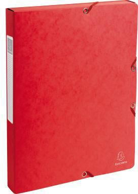 Heftbox Exacompta 25 x 32 cm (B x H) DIN A4 25mm Gummizugverschluss Colorspankarton rot EXACOMPTA