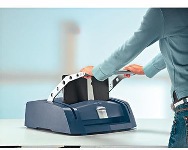 Buchbindegerät Leitz impressBIND 280 47 x 16 x 56 cm (B x H x T) 280 Bl (80 g/m²) blau/silber LEITZ – Ansicht 3