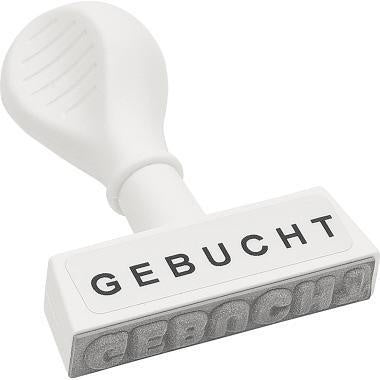 Textstempel WEDO® 45 x 4 mm (B x H) Gebucht Kunststoff WEDO