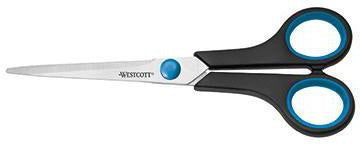 Universalschere Westcott Easy Grip 175mm Rechtshänder Stahl schwarz/blau WESTCOTT