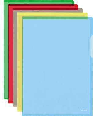 Sichthülle Bene DIN A4 015mm oben rechts offen dokumentenecht PVC-Hartfolie farbig sortiert glänzend 100 St/Pack BENE