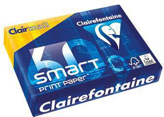 Kopierpapier Clairefontaine Clairmail smart DIN A4 60g/m² elementar chlorfrei gebleicht holzfrei hochweiß 500 Bl/Pack