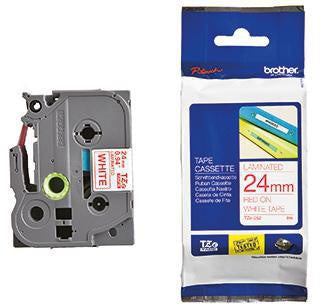 Schriftbandkassette Brother P-touch TZe-252 24 mm x 8 m (B x L) weiß rot BROTHER