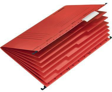Personalmappe Falken UniReg DIN A4 230g/m² mit Organisationsaufdruck Kraftkarton rot FALKEN