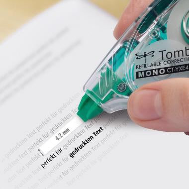 Korrekturroller Tombow MONO YXE4 42 mm x 16 m (B x L) seitliche Anwendung TOMBOW – Ansicht 3
