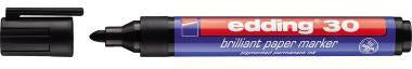Pigmentmarker edding 30 brilliant paper marker 15-3mm schwarz Rundspitze nachfüllbar EDDING