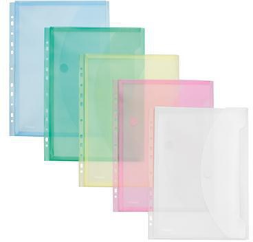 Sammelhülle FolderSys DIN A4 Polypropylen je 2 x transparent blau grün gelb rot 10 St/Pack FOLDERSYS