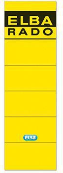 Ordnerrückenetikett ELBA breit/kurz 59 x 190 mm (B x H) selbstklebend ohne Griffloch gelb 10 Etik/Pack ELBA