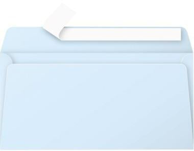 Briefumschlag Clairefontaine Pollen® DIN lang 220 x 110 mm (B x H) ohne Fenster 120g/m² mit Haftklebung Papier blau 20