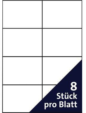 Universaletikett Soennecken 105 x 74 mm (B x H) nicht wieder ablösbar Papier weiß 800 Etik/Pack SOENNECKEN – Ansicht 3