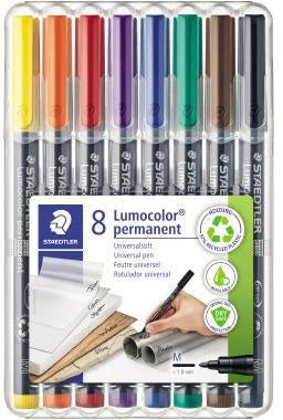 Folienstift STAEDTLER® Lumocolor® permanent 317 1mm farbig sortiert nicht dokumentenecht 8 St/Pack STAEDTLER